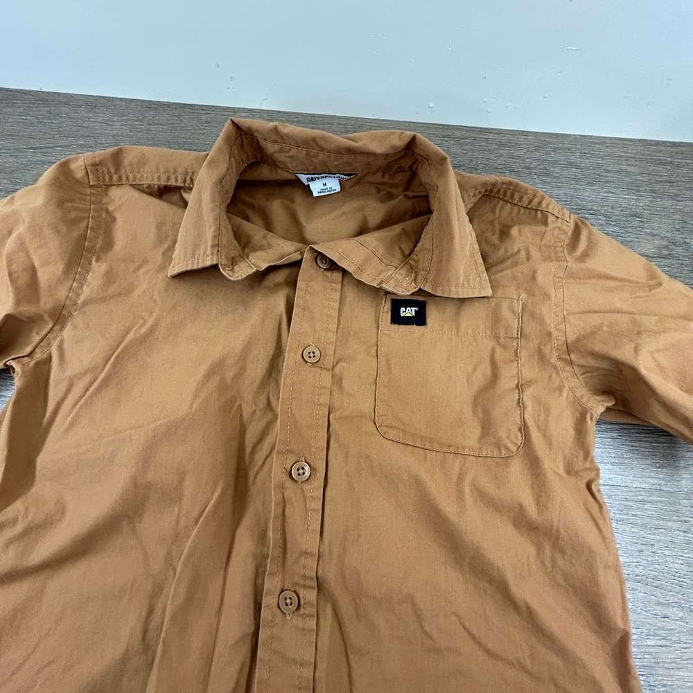 Boys Cat Button Down